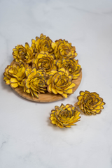 Sola Timber Flower Yellow (Pack of 10)