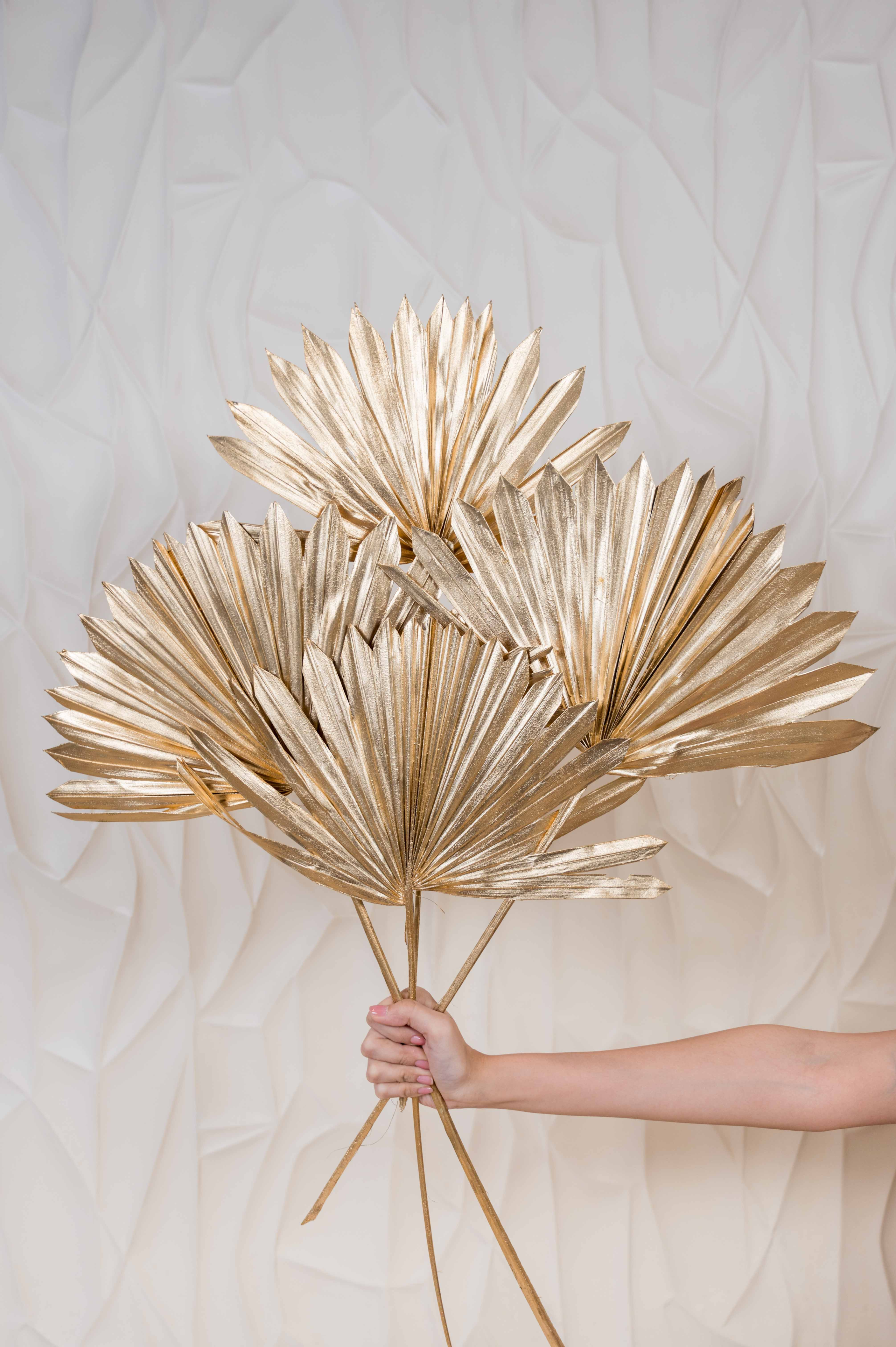 Sun Palm Gold Set of 4 stems